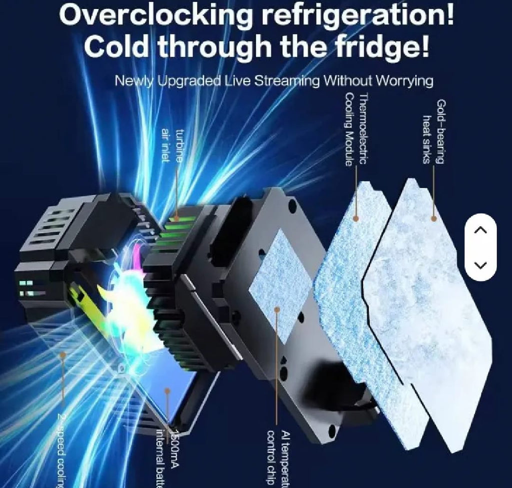 DY-88 RGB Mobile Cooling Fan - Fast Cooling Phone Cooler