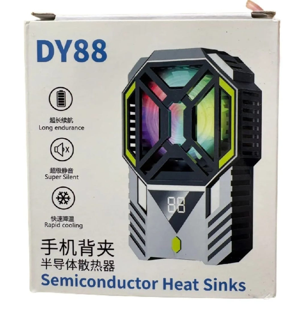 DY-88 RGB Mobile Cooling Fan - Fast Cooling Phone Cooler
