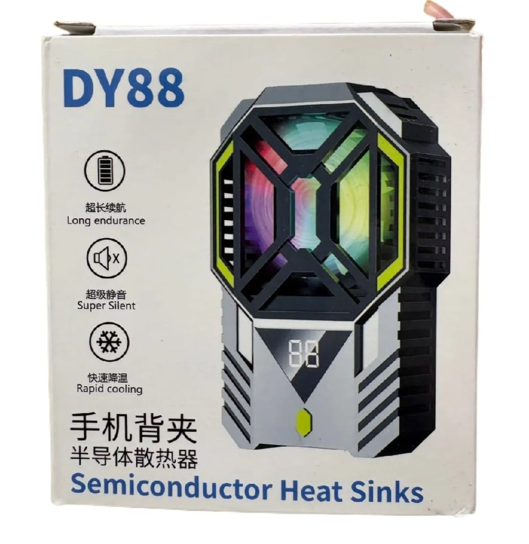 DY-88 RGB Mobile Cooling Fan - Fast Cooling Phone Cooler