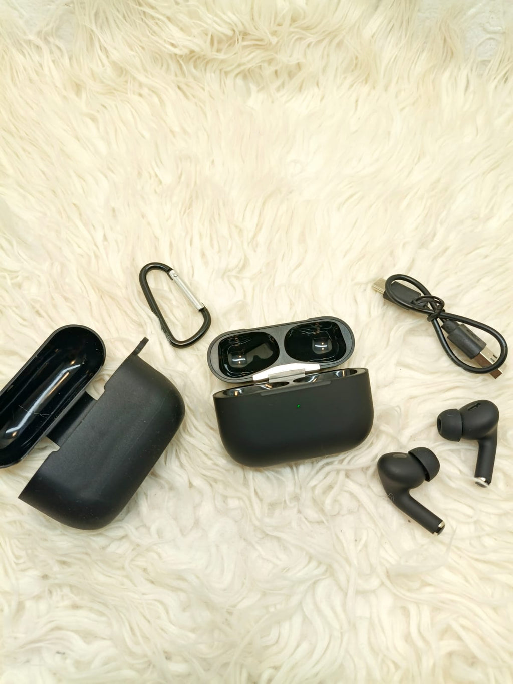 Black Buds Pro with Silicone Cover | True Wireless Bluetooth Earbuds